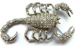 A Diamond Studded Silver Scorpio